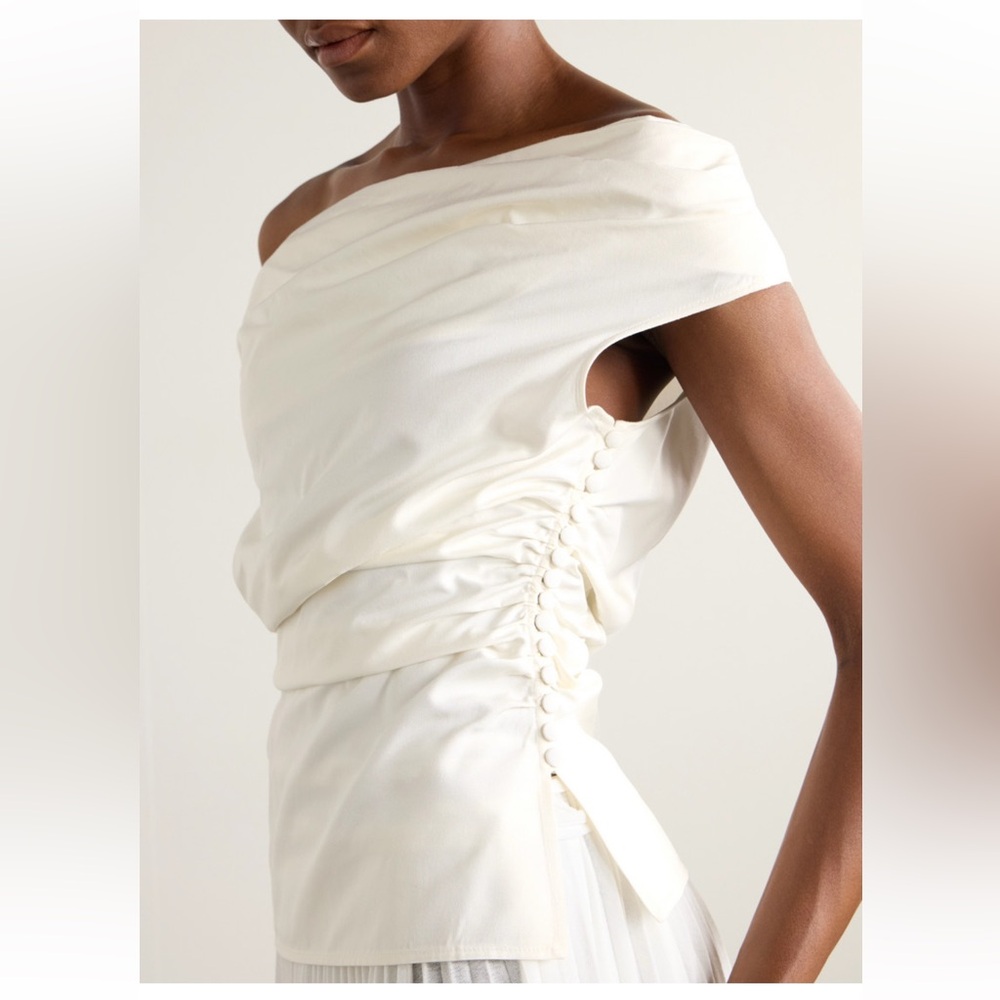 Magda Butrym Draped Silk Top